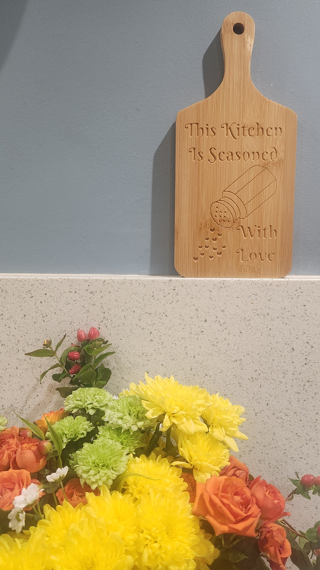 Seasoned With Love Chopping Board Sign