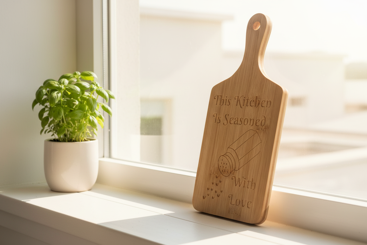 Seasoned With Love Chopping Board Sign