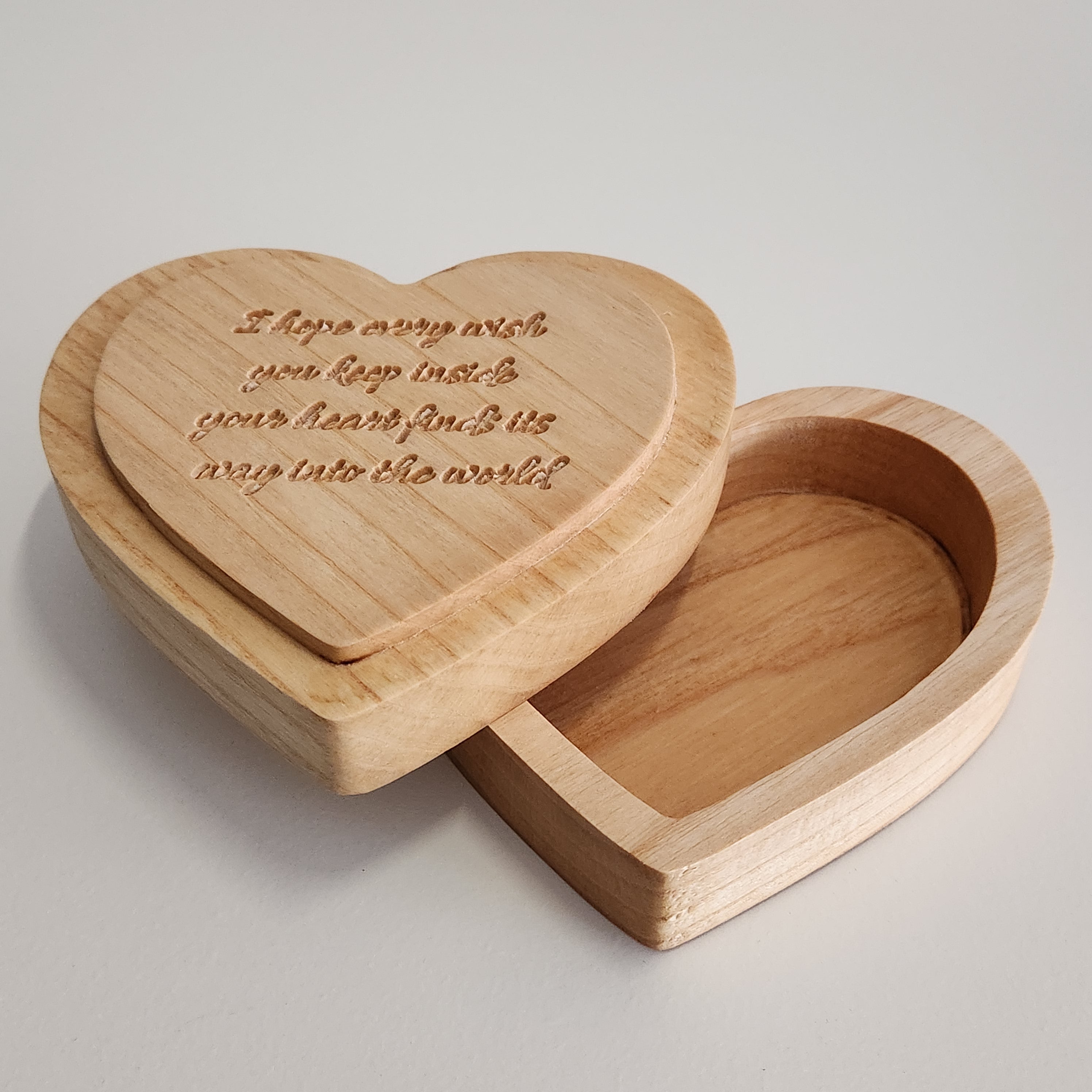 Engraved Heart Keepsake Box