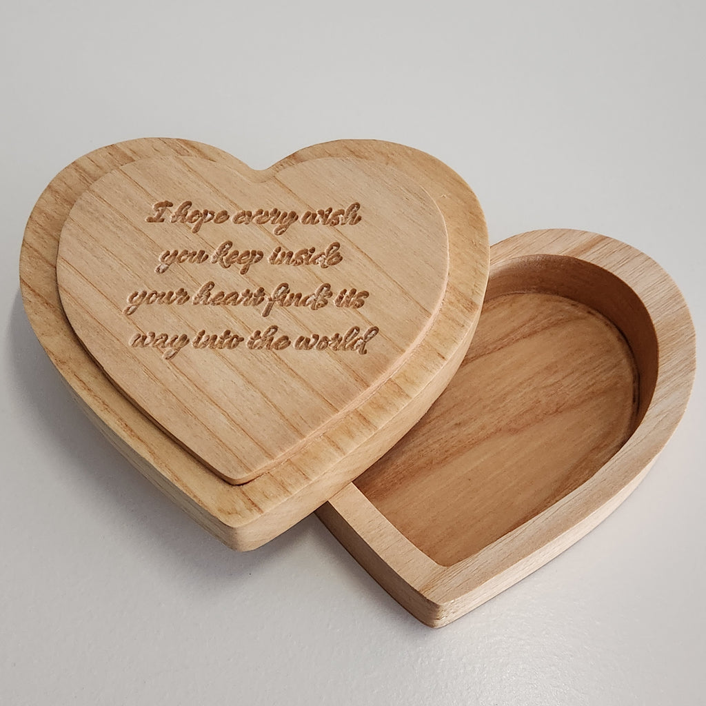 Engraved Heart Keepsake Box