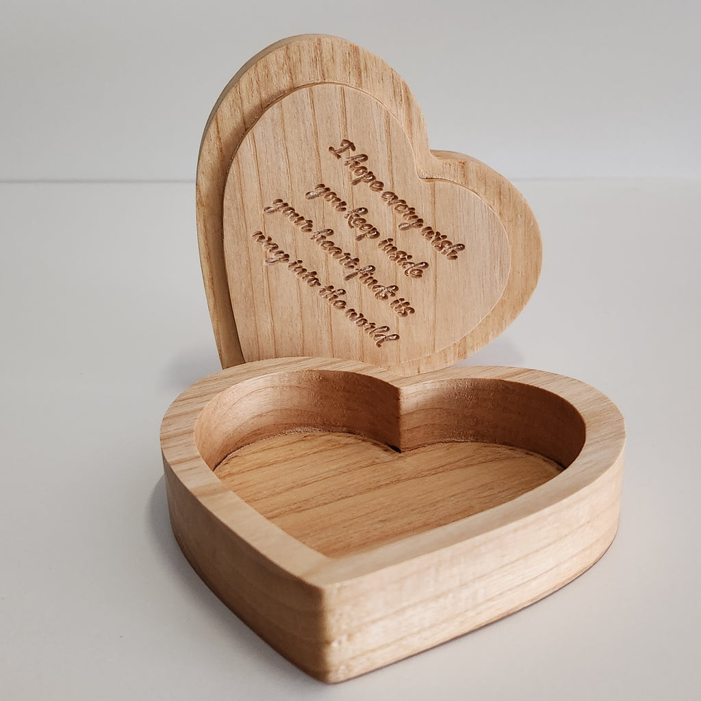 Engraved Heart Keepsake Box