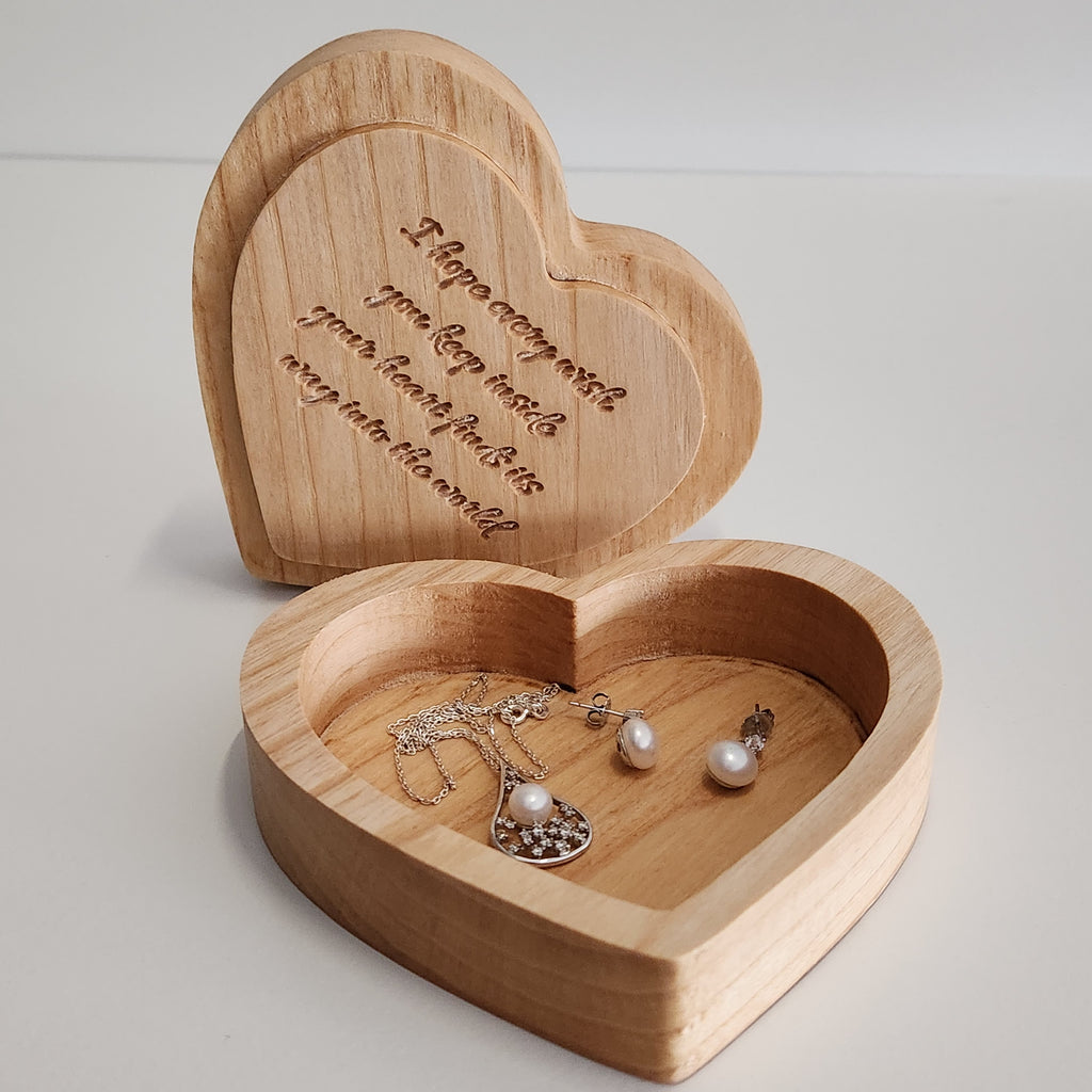 Engraved Heart Keepsake Box