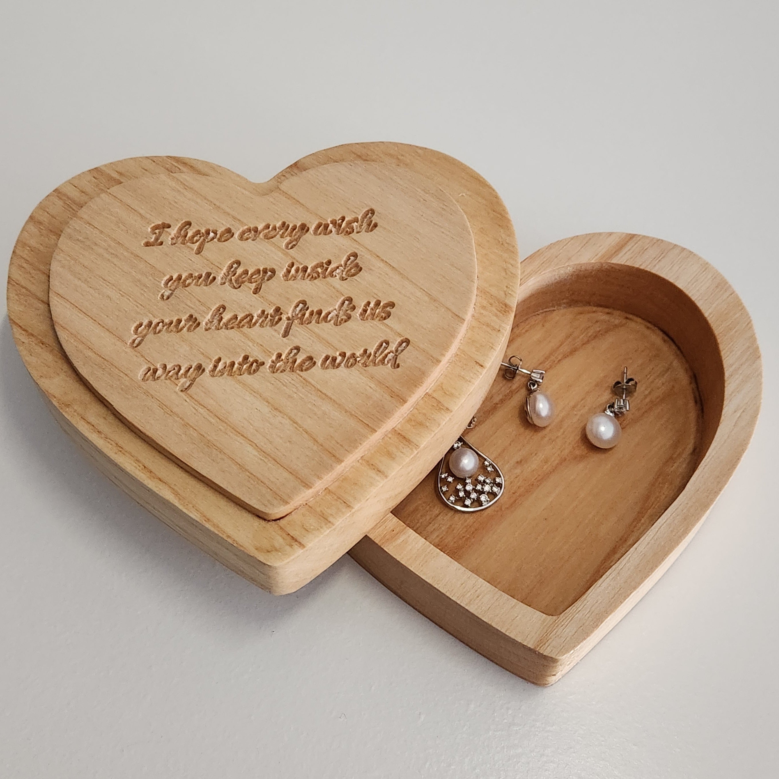 Engraved Heart Keepsake Box