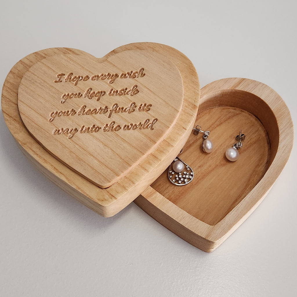 Engraved Heart Keepsake Box