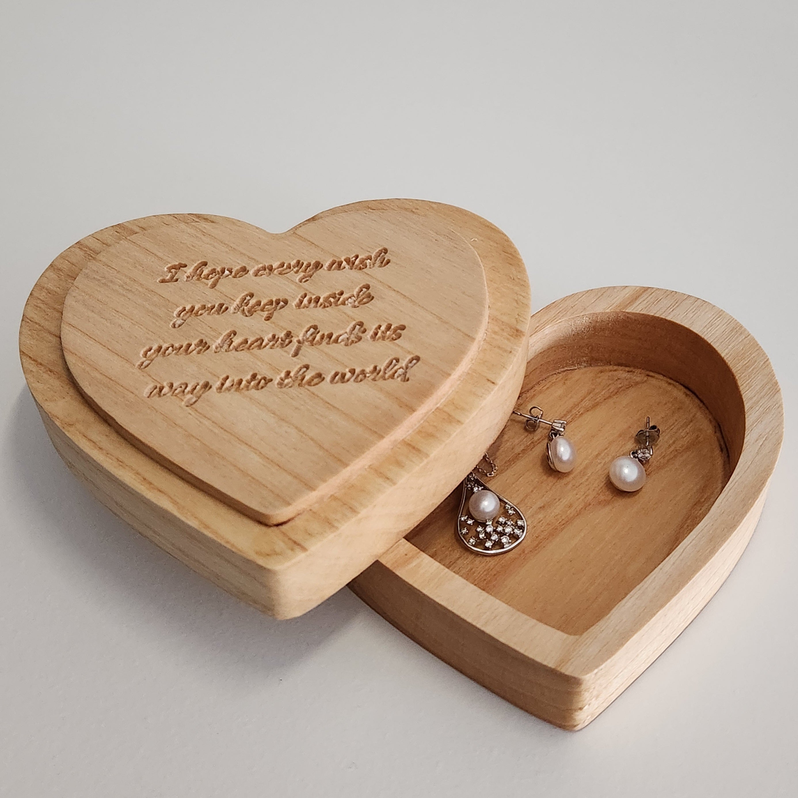 Engraved Heart Keepsake Box