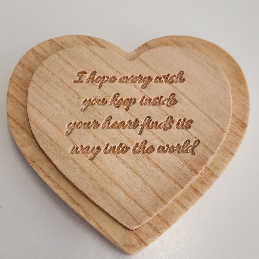 Engraved Heart Keepsake Box
