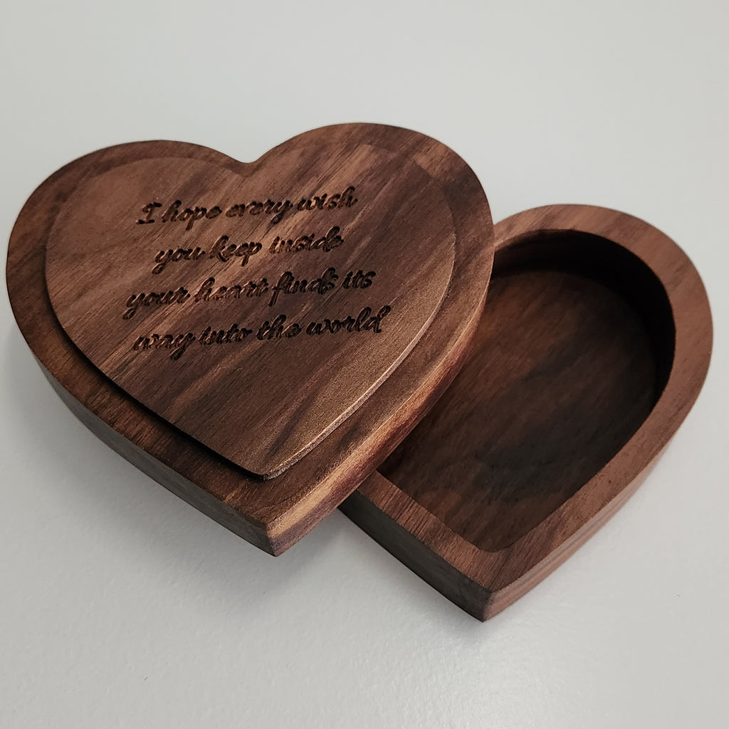 Engraved Heart Keepsake Box