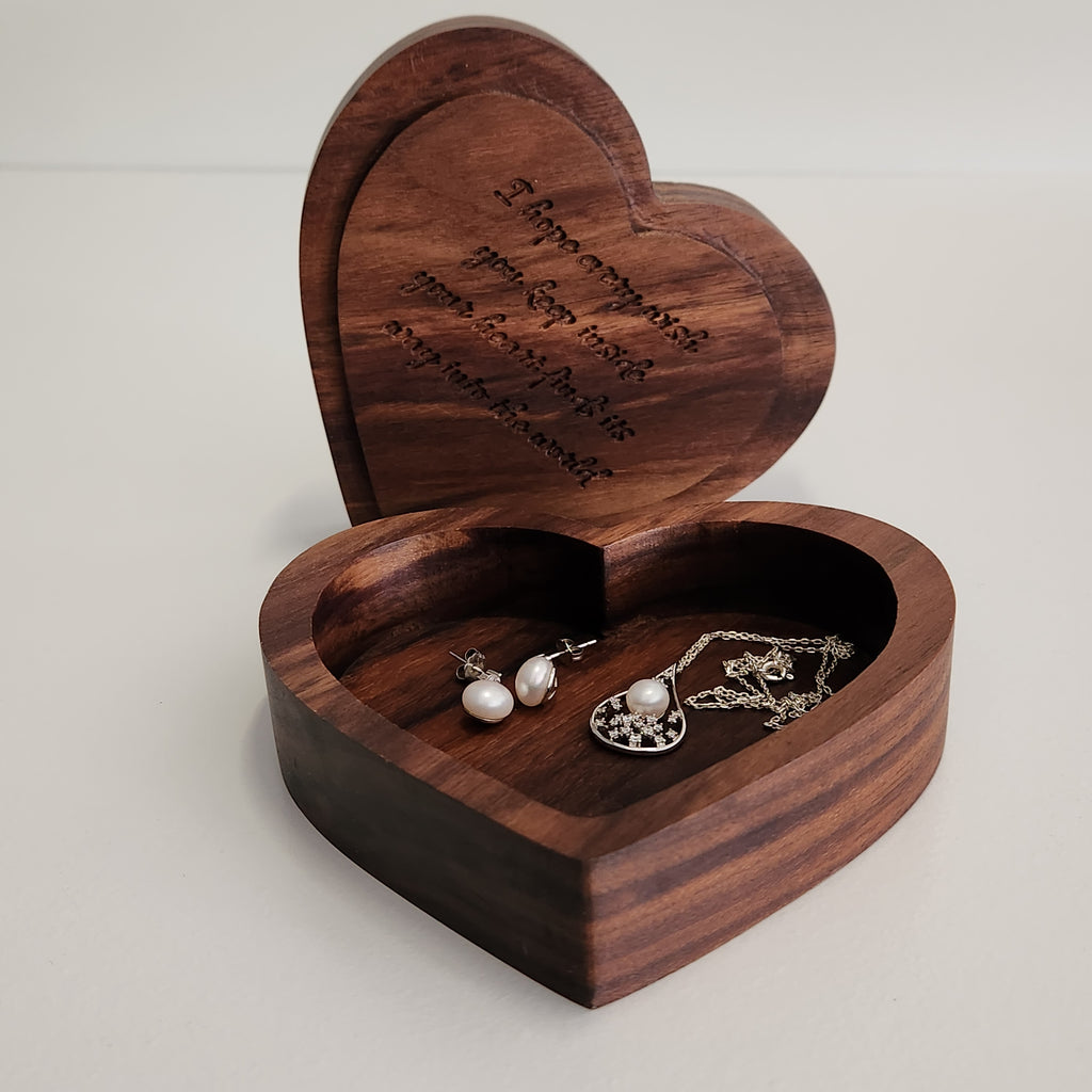 Engraved Heart Keepsake Box