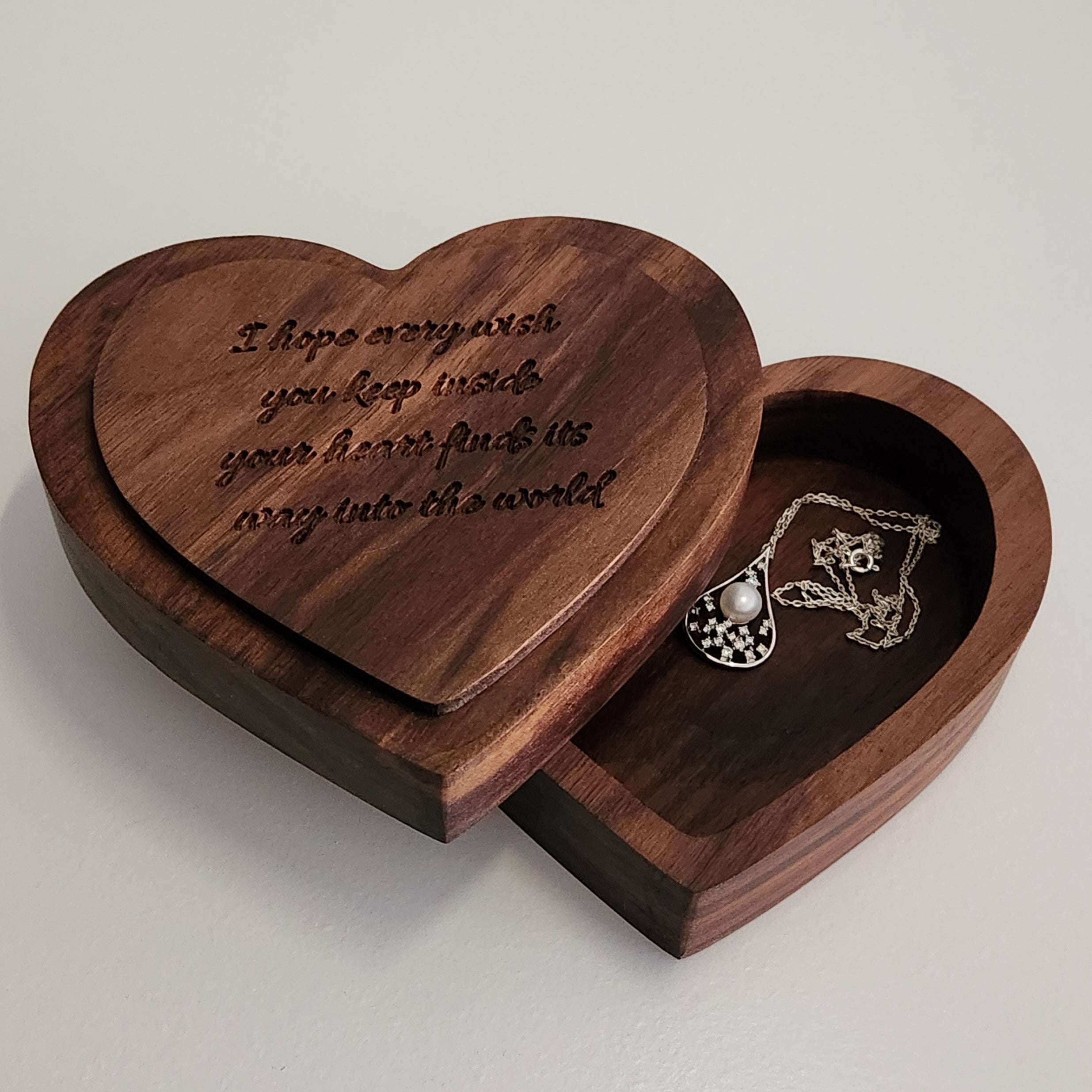 Engraved Heart Keepsake Box