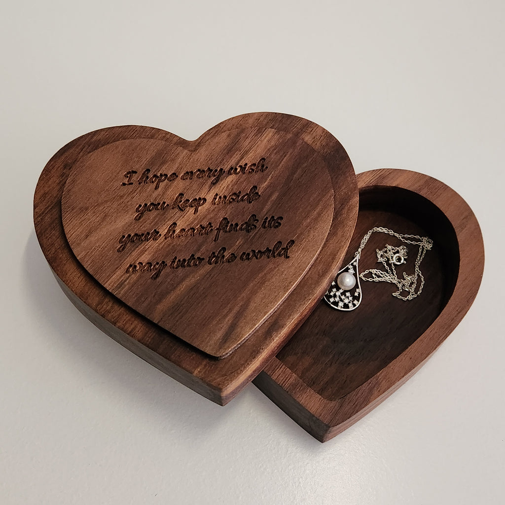 Engraved Heart Keepsake Box