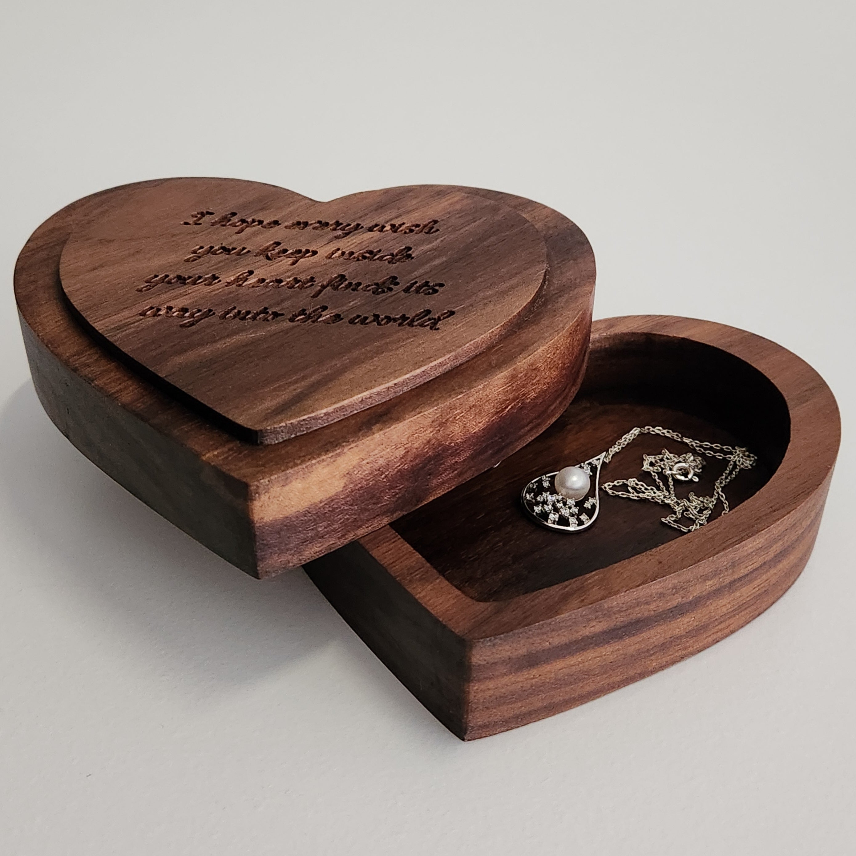 Engraved Heart Keepsake Box