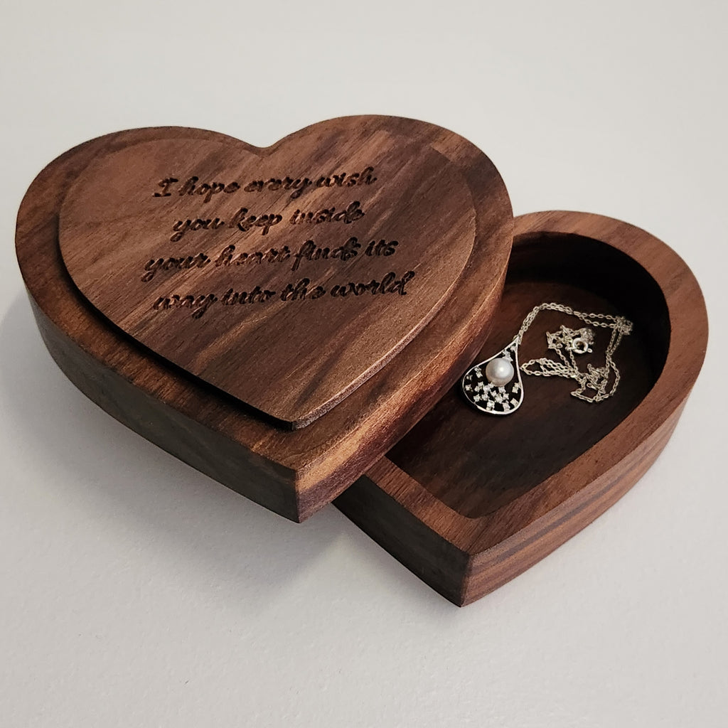 Engraved Heart Keepsake Box