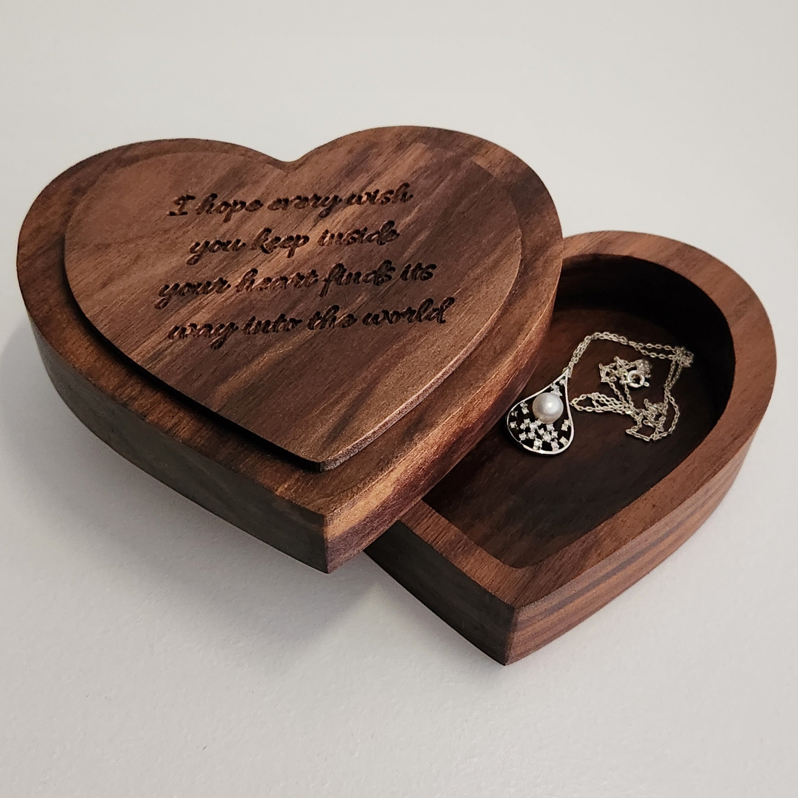 Engraved Heart Keepsake Box