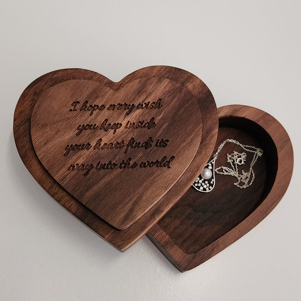 Engraved Heart Keepsake Box