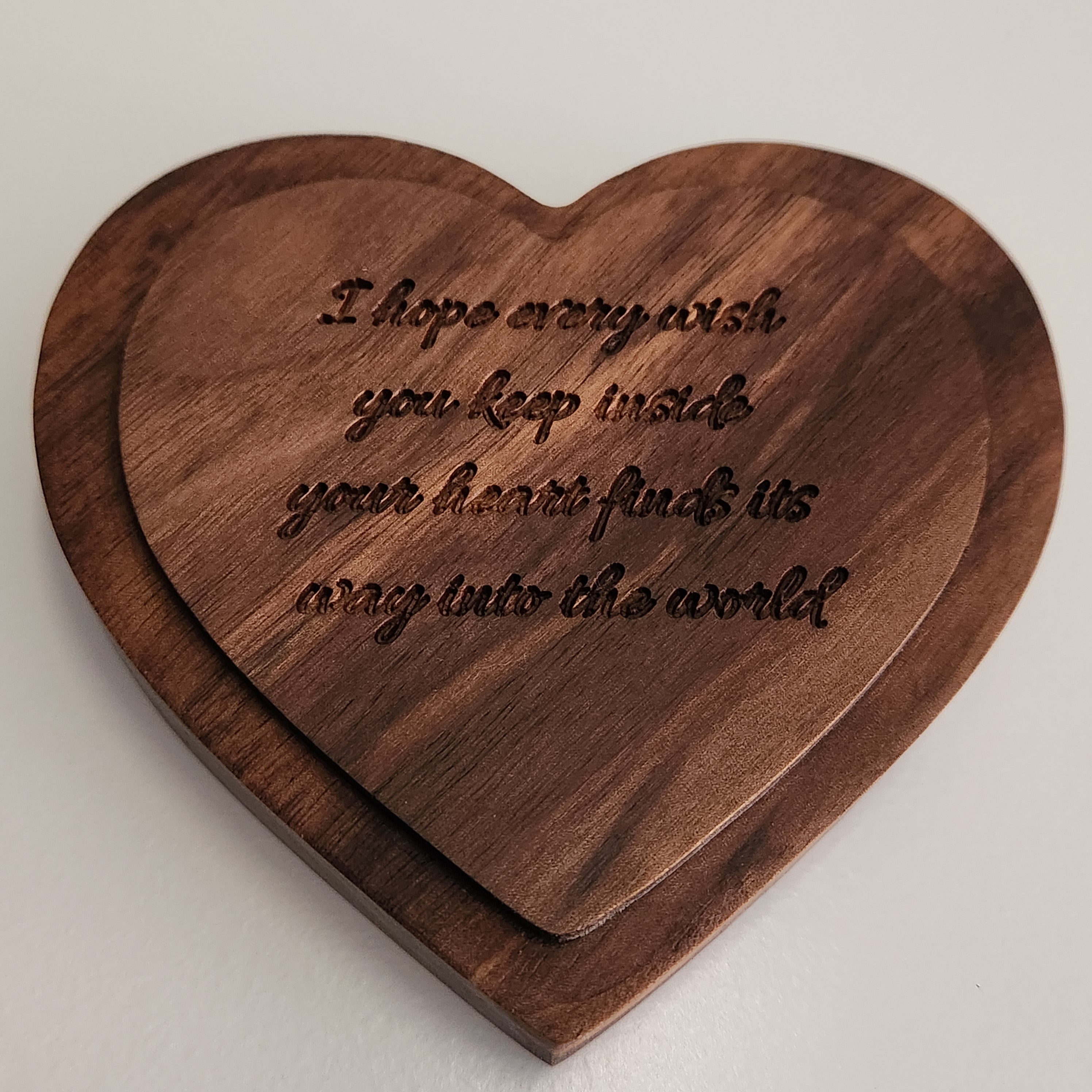 Engraved Heart Keepsake Box
