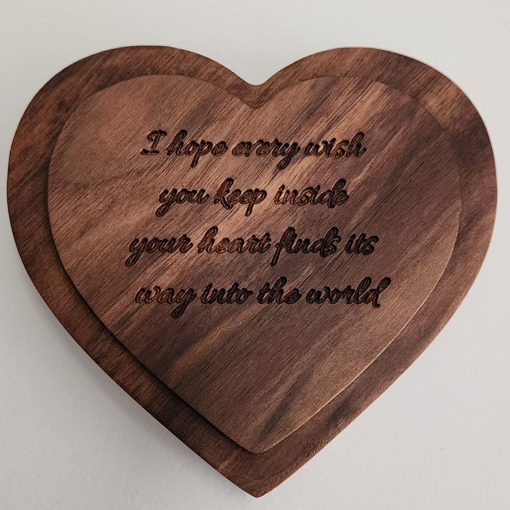Engraved Heart Keepsake Box