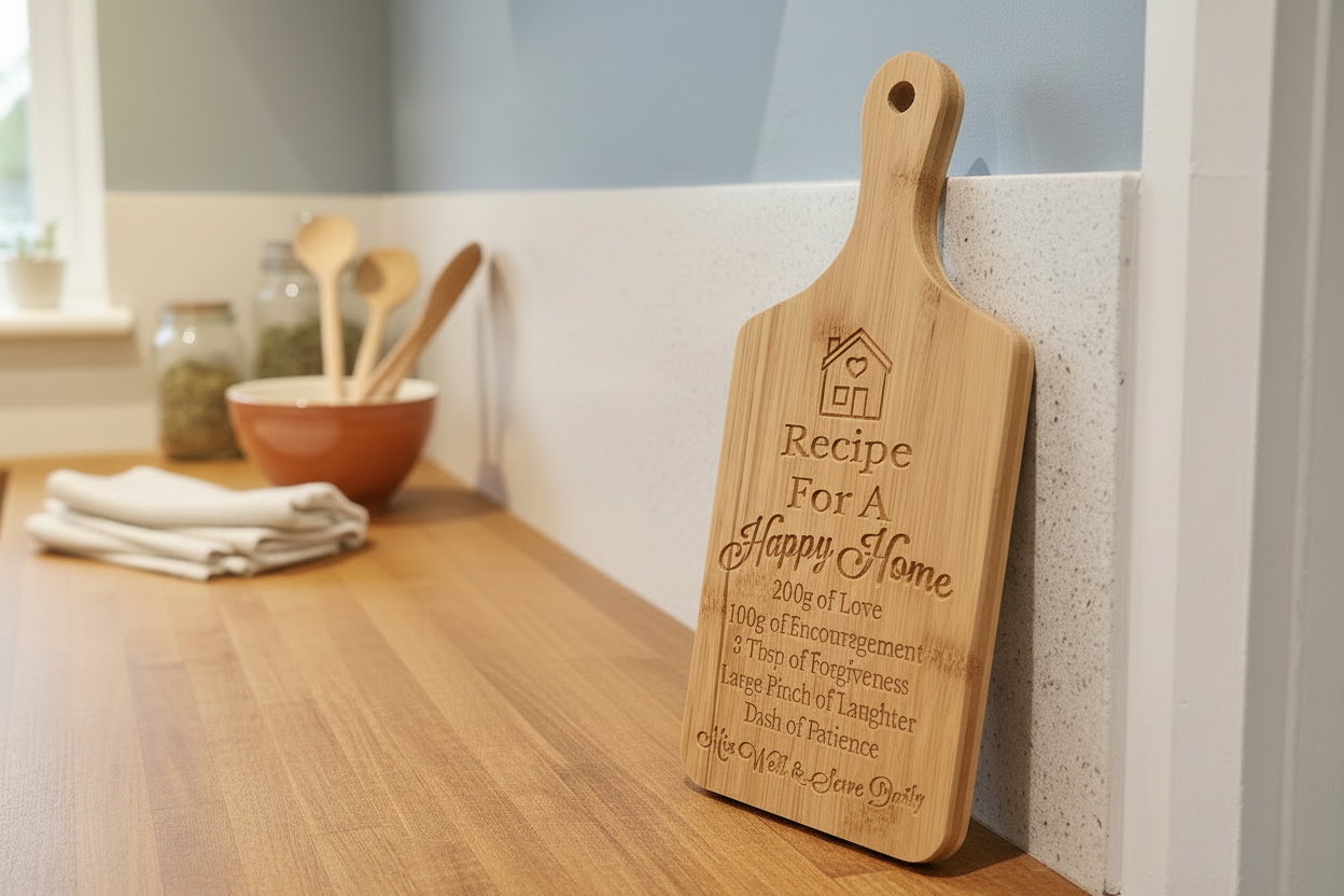 Recipe For A Happy Home Chopping Board/Sign