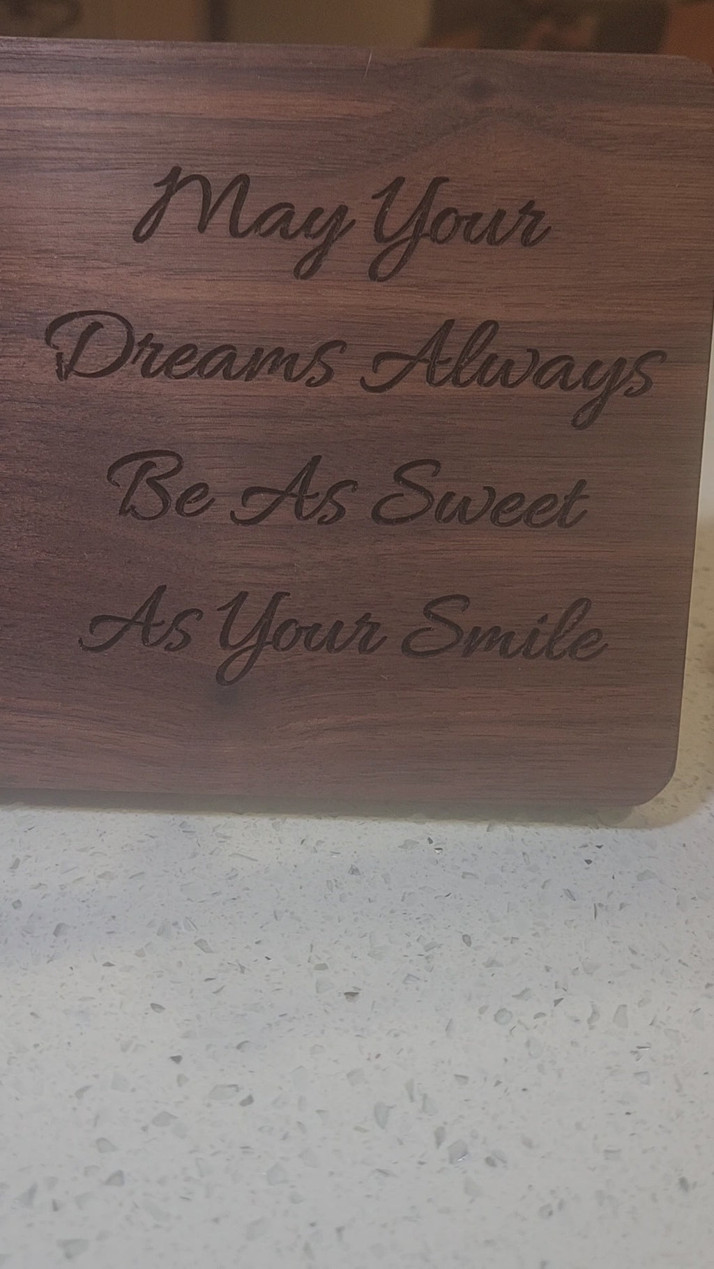 Walnut 3D Carved Nursery Sign
