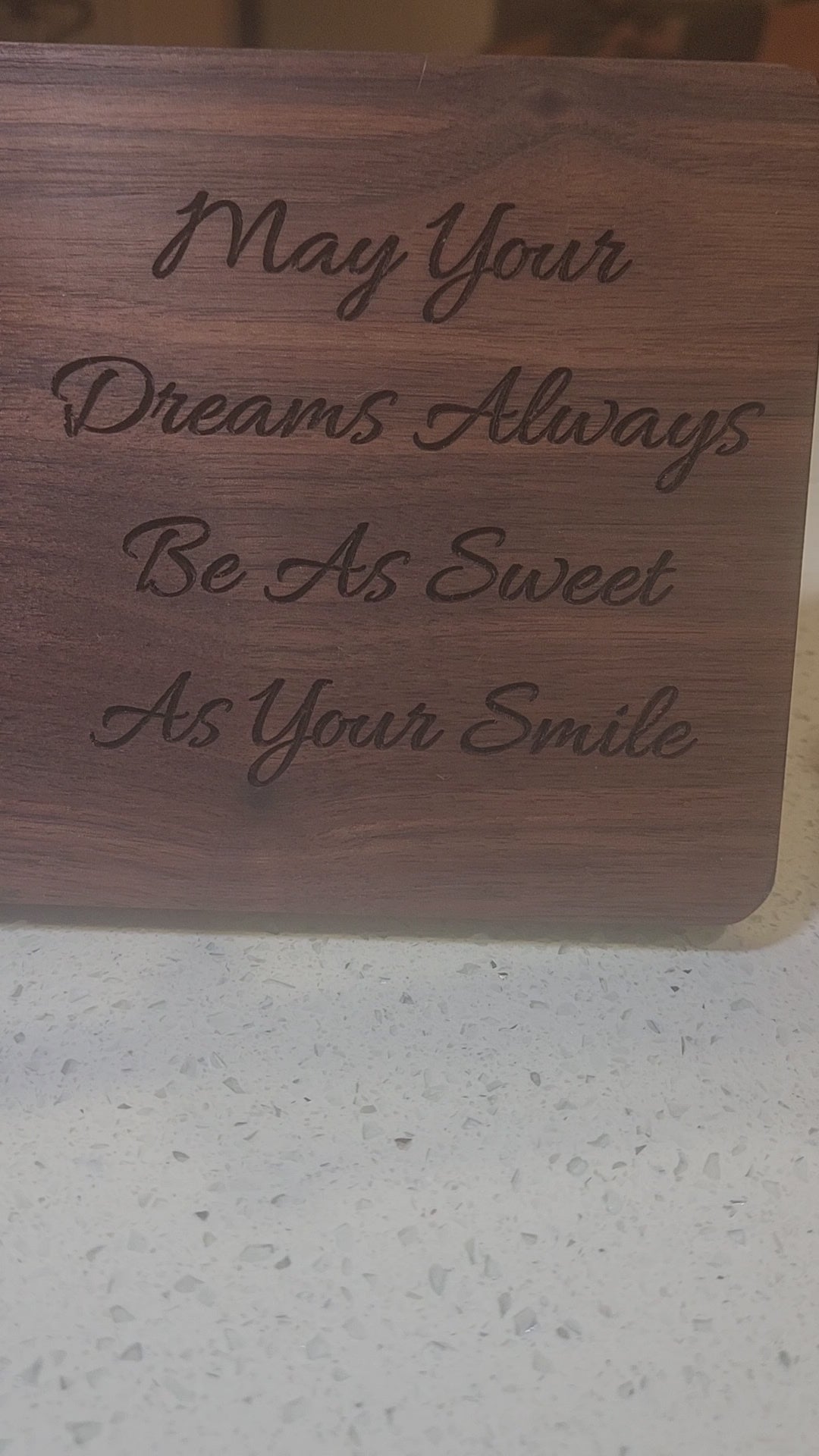 Walnut 3D Carved Nursery Sign