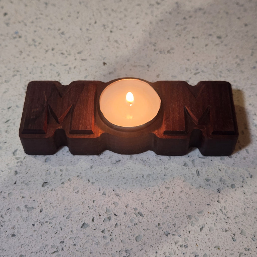 "Mom" Tealight Holder