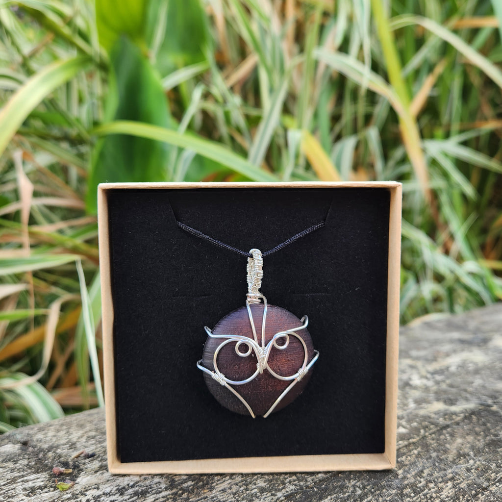 Walnut Owl Pendant
