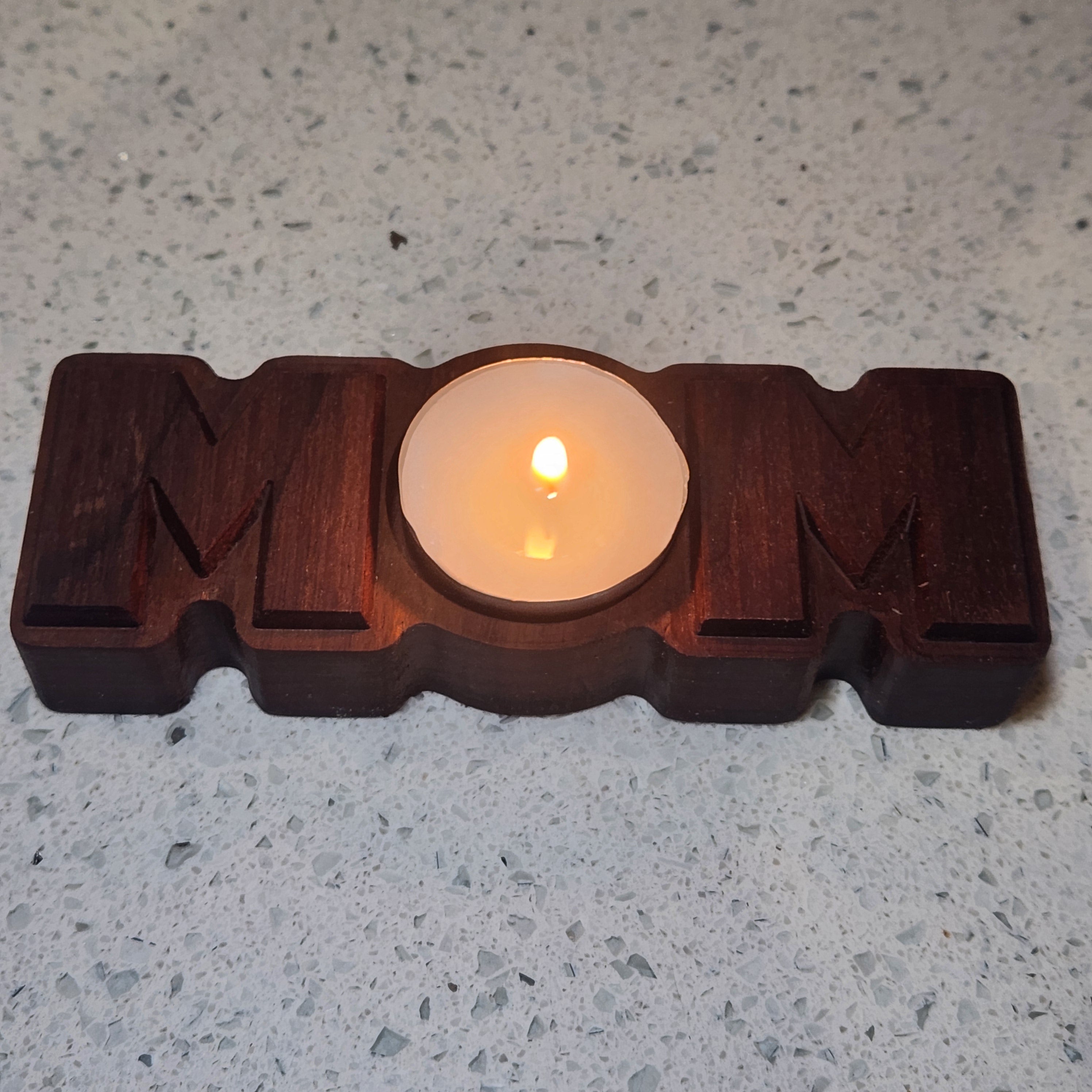 "Mom" Tealight Holder