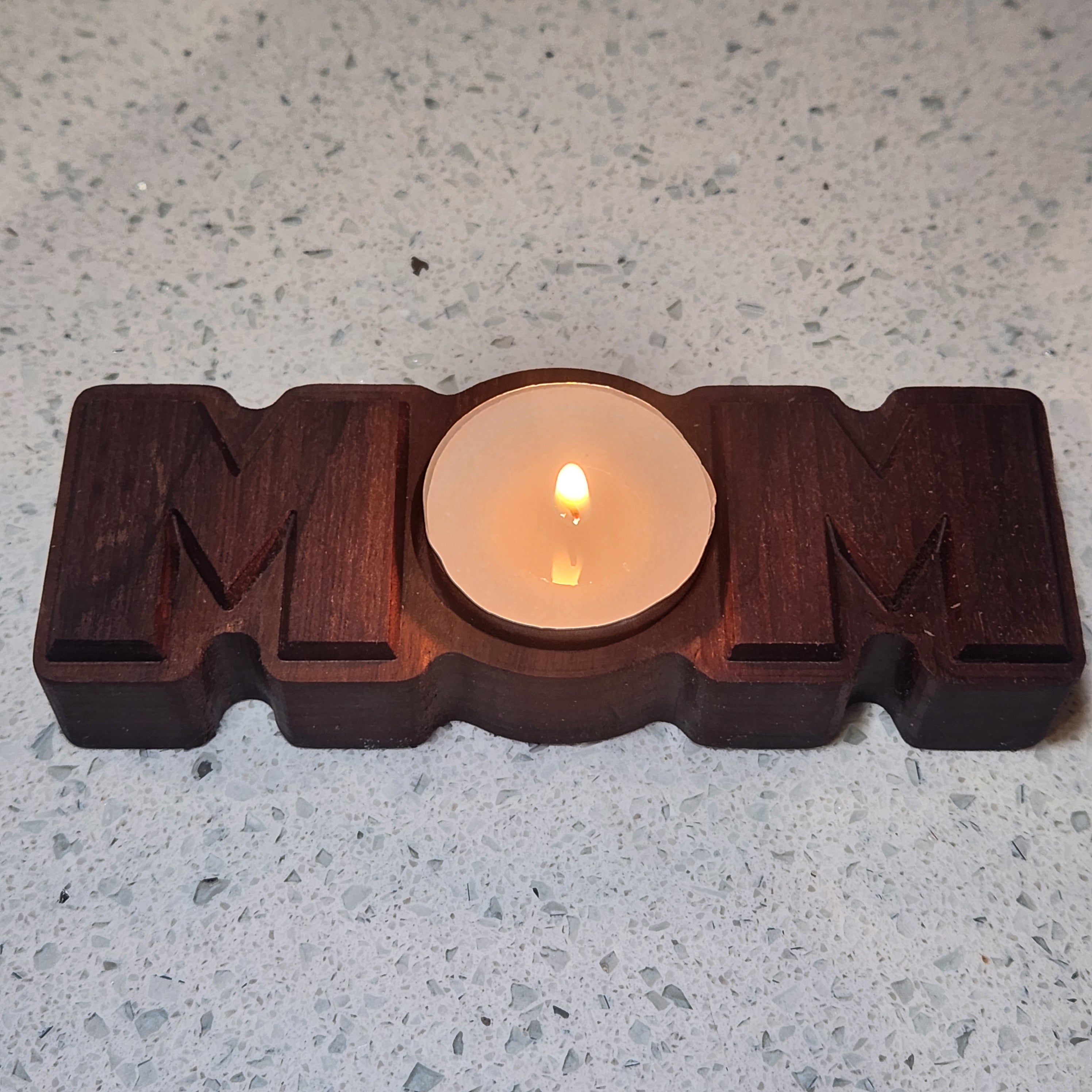 "Mom" Tealight Holder