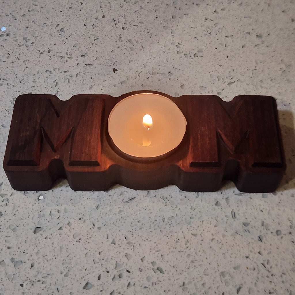 "Mom" Tealight Holder