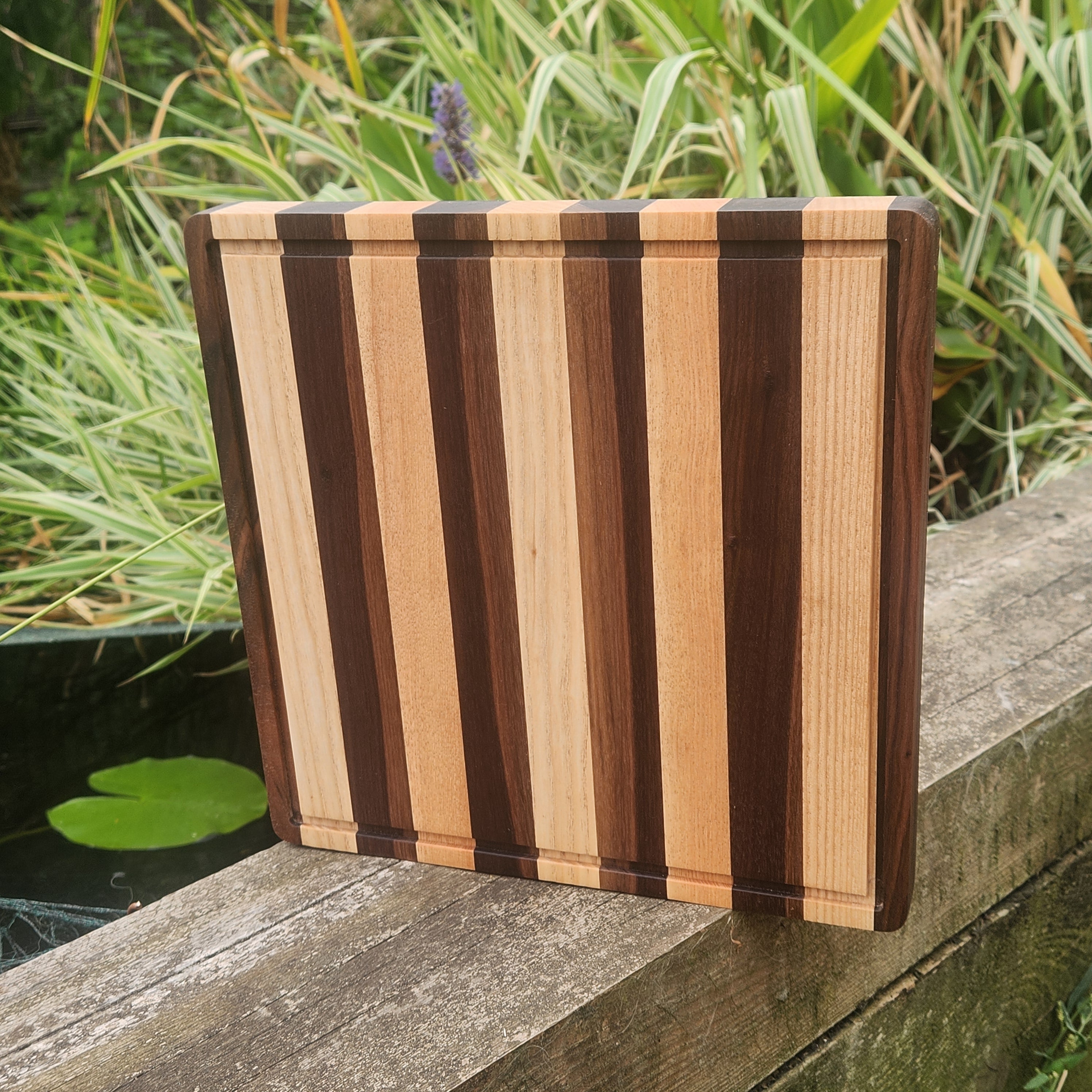 Ash Maple & Walnut Square Chopping Board