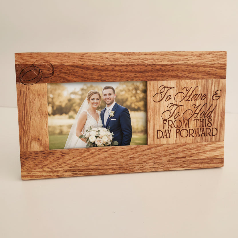 Wedding Oak Photo Frame