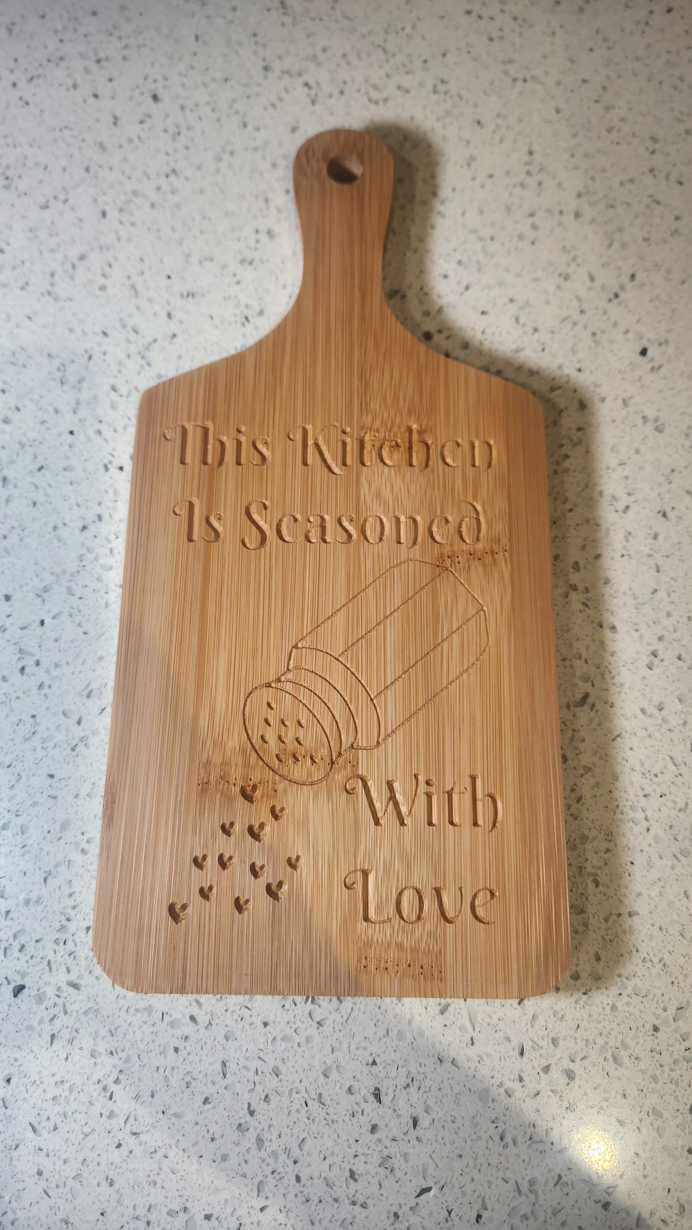 Seasoned With Love Chopping Board Sign