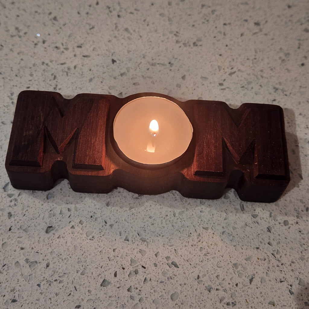 "Mom" Tealight Holder