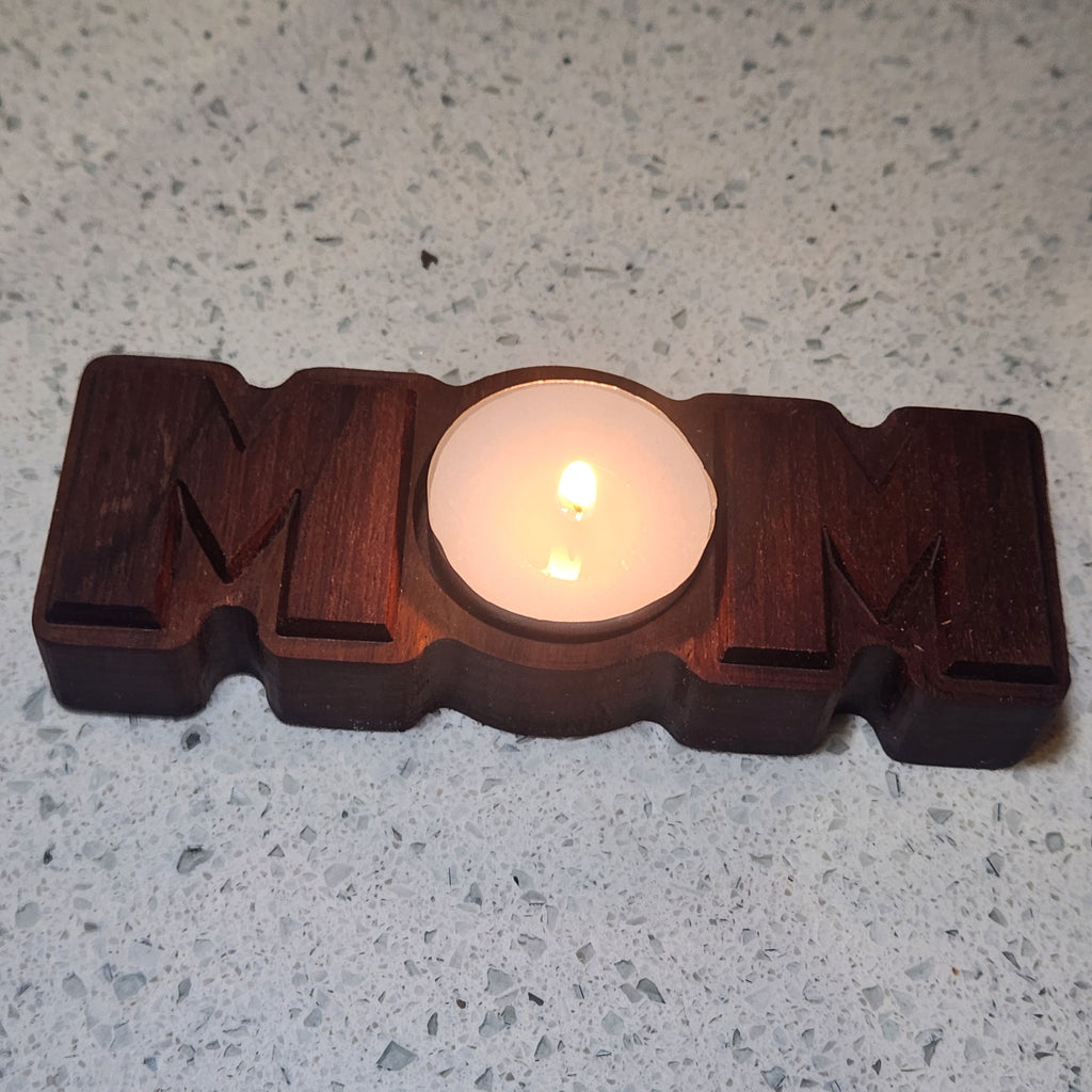"Mom" Tealight Holder