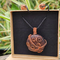 Walnut Statement Swirl Necklace