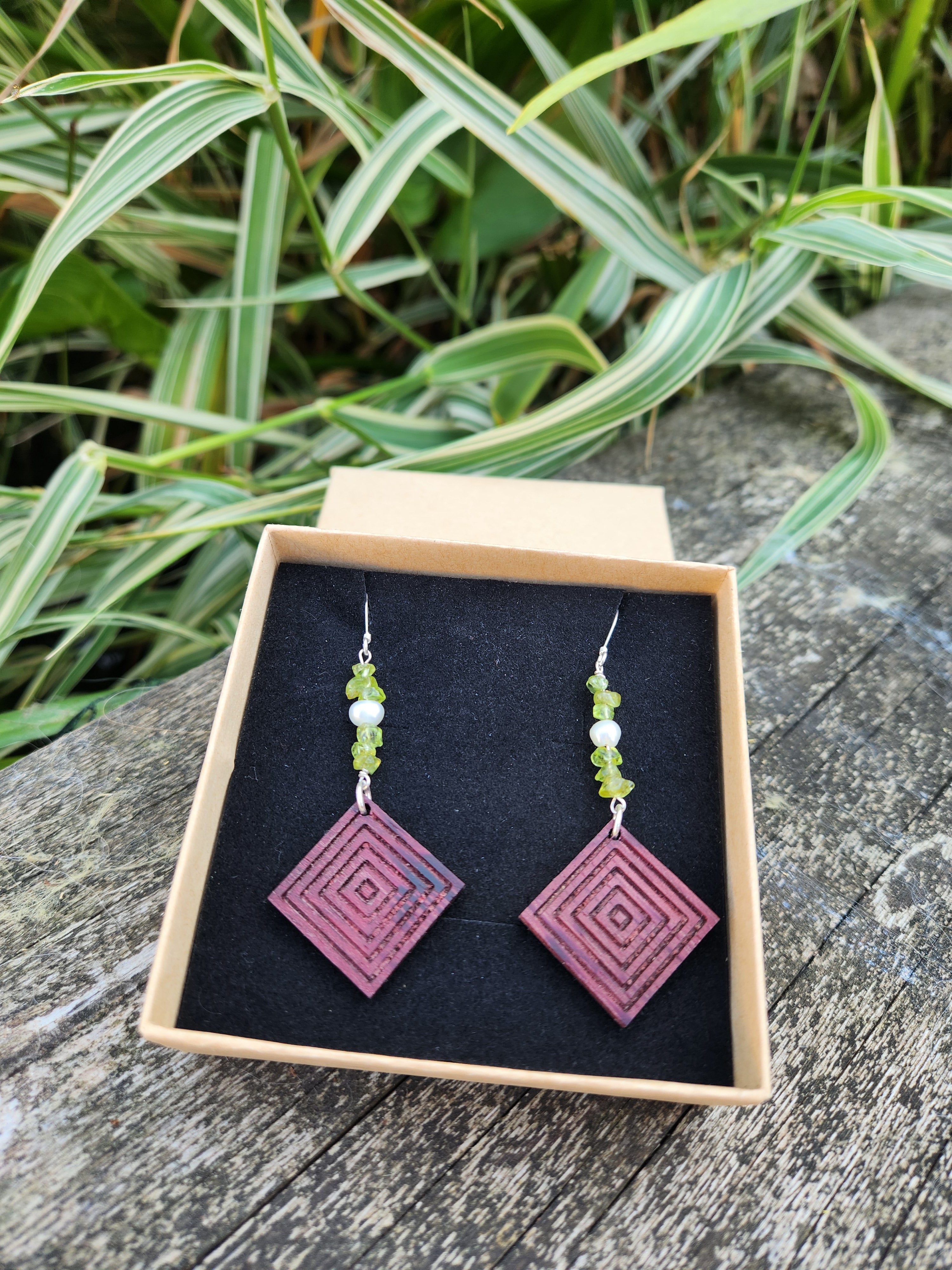 Geometric Drop Earrings 925 Sterling Silver